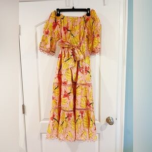 Floral Maxi Dress with Belt